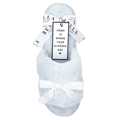 Plush Slippers - Spa Blue + Ivory Velvet - The Bronze Butterfly