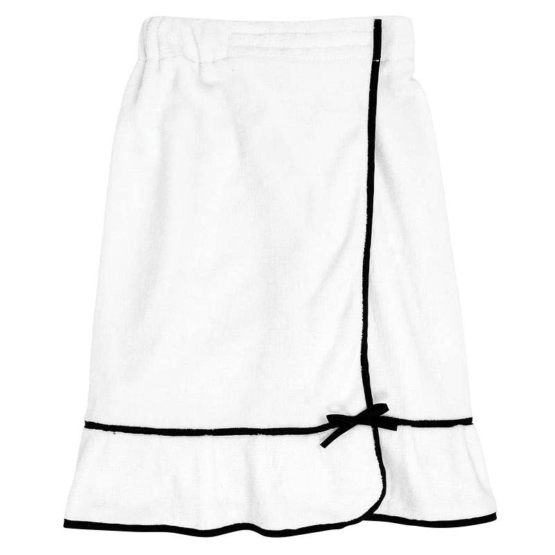 Plush Spa Wrap | Warm White + Black Trim | Bella Sleep + Spa - The Bronze Butterfly