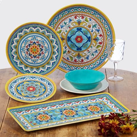 Portofino Melamine Round Platter - The Bronze Butterfly
