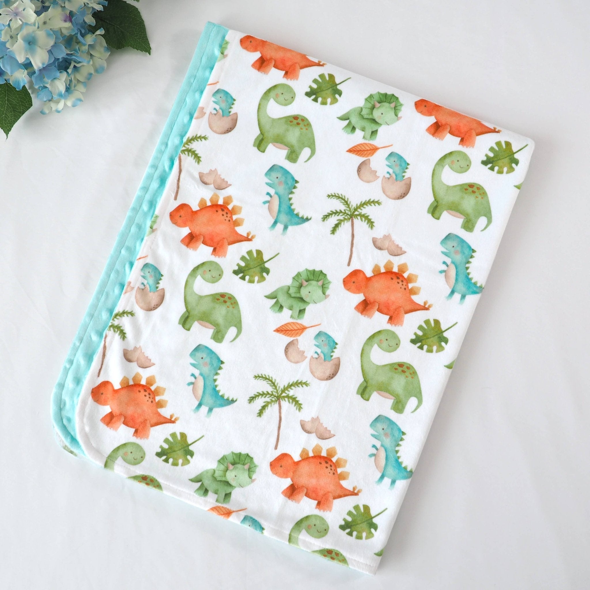 Premium Baby & Toddler Minky Blanket - Dinosaurs - The Bronze Butterfly