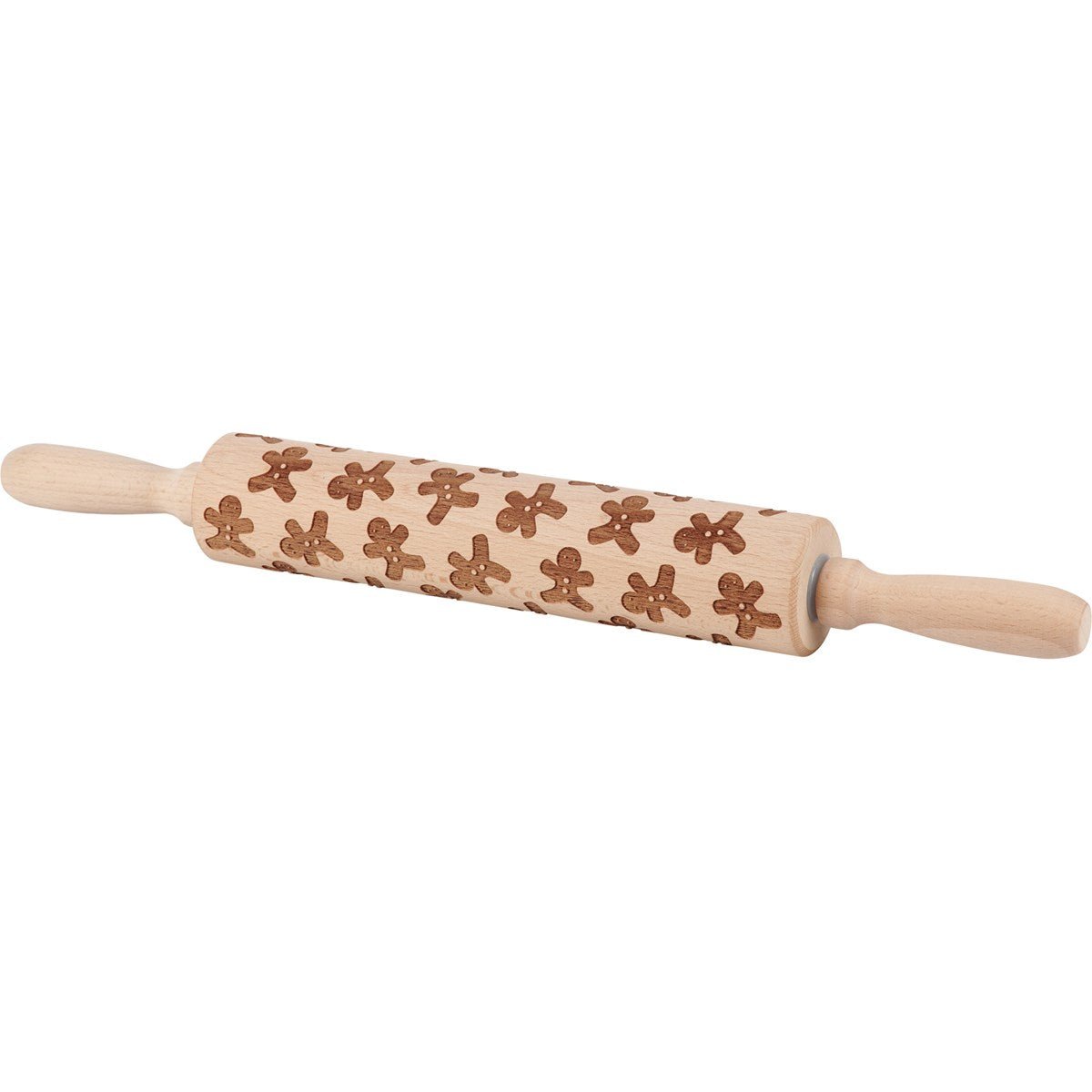 Primitives by Kathy Christmas Rolling Pin - Snowflake or Gingerbread Men - The Bronze Butterfly