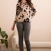 Printed Cable Cotton Crew Neck Sweater - Sandstone - The Bronze Butterfly