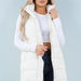 Puffer Long Vest - Ivory - The Bronze Butterfly