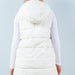 Puffer Long Vest - Ivory - The Bronze Butterfly
