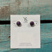 Purple Copper Turquoise/Silver Prong Stud Earrings - The Bronze Butterfly