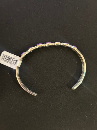 Purple Turquoise Small Stone Cuff Bracelet - The Bronze Butterfly
