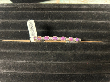 Purple Turquoise Small Stone Cuff Bracelet - The Bronze Butterfly