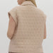 Quilted Sleeveless Button Down Vest - The Bronze Butterfly