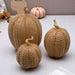 Rattan Pumpkins, Neutral Fall Home Decor Handmade Resin - The Bronze Butterfly