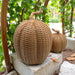 Rattan Pumpkins, Neutral Fall Home Decor Handmade Resin - The Bronze Butterfly