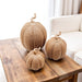 Rattan Pumpkins, Neutral Fall Home Decor Handmade Resin - The Bronze Butterfly