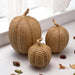 Rattan Pumpkins, Neutral Fall Home Decor Handmade Resin - The Bronze Butterfly
