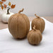 Rattan Pumpkins, Neutral Fall Home Decor Handmade Resin - The Bronze Butterfly