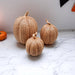 Rattan Pumpkins, Neutral Fall Home Decor Handmade Resin - The Bronze Butterfly