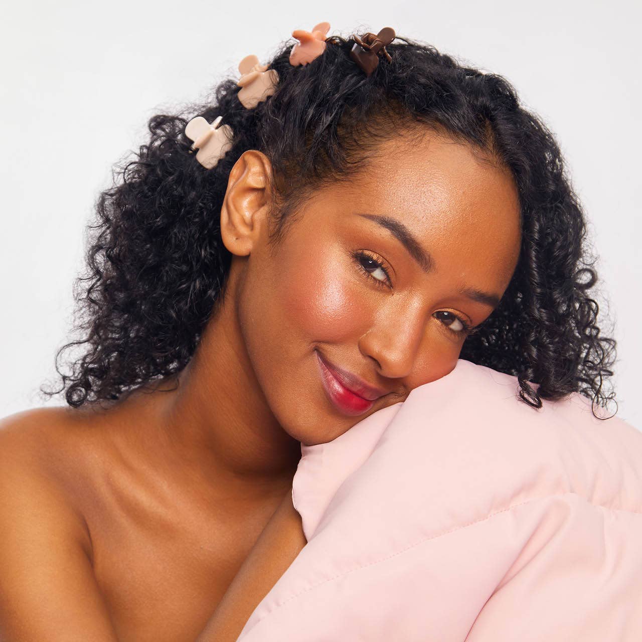 Recycled Plastic Mini Cloud Claw Clips 8pc Set - Rosewood - The Bronze Butterfly