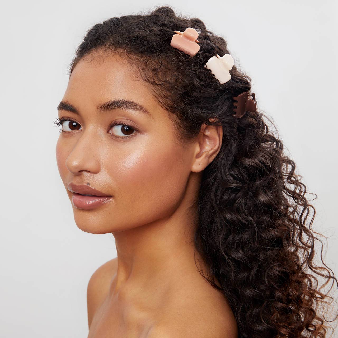 Recycled Plastic Mini Cloud Claw Clips 8pc Set - Rosewood - The Bronze Butterfly