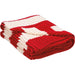 Red And White Striped Throw Blanket - The Bronze Butterfly