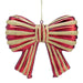 RED BOW WITH GOLD GLITTER ORNAMENT - The Bronze Butterfly