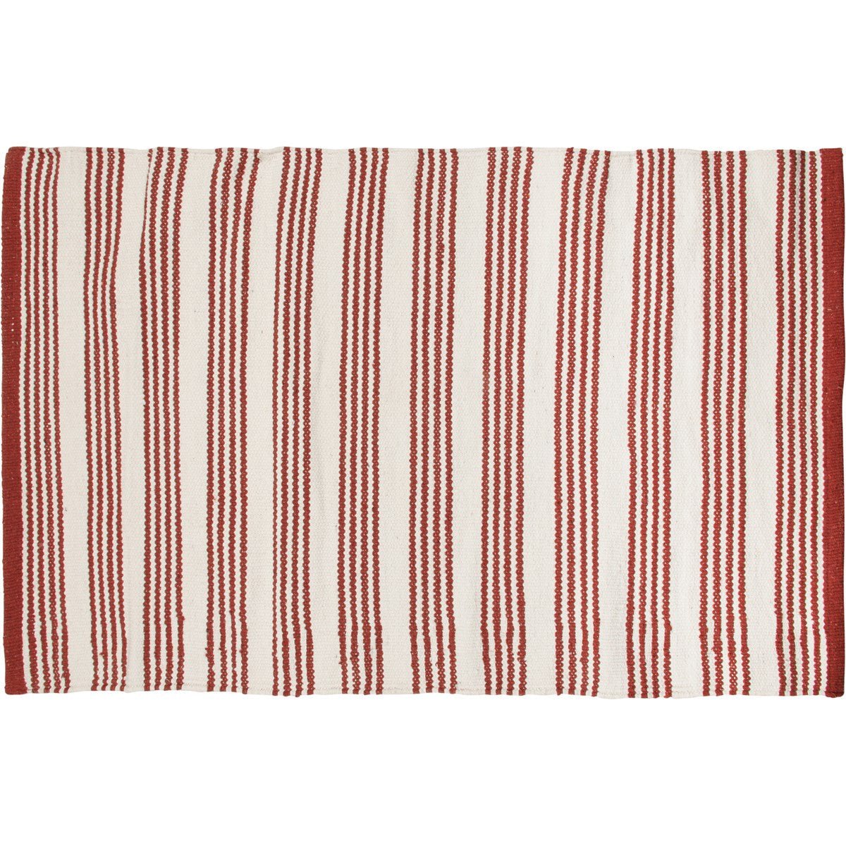 RED OR GRAY STRIPED RUG - The Bronze Butterfly