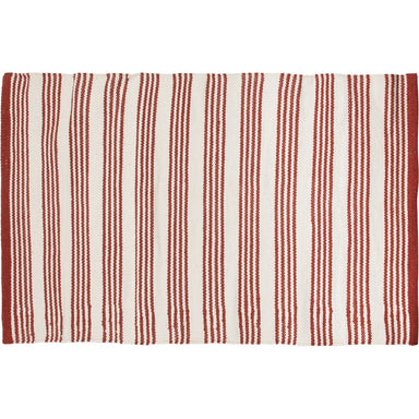 RED OR GRAY STRIPED RUG - The Bronze Butterfly