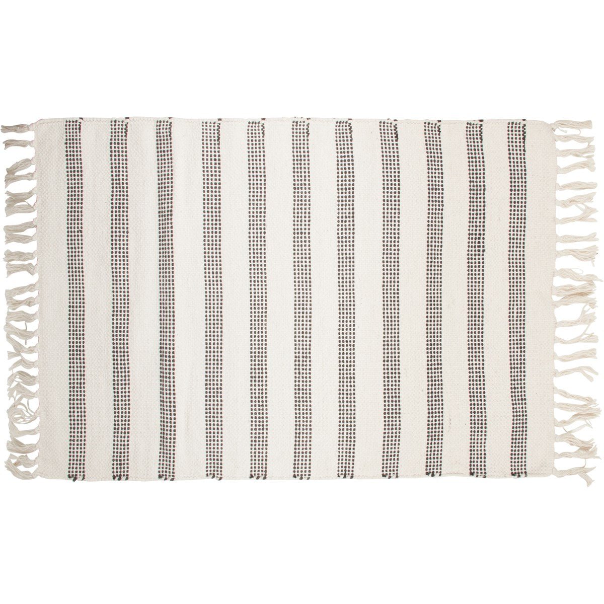 RED OR GRAY STRIPED RUG - The Bronze Butterfly