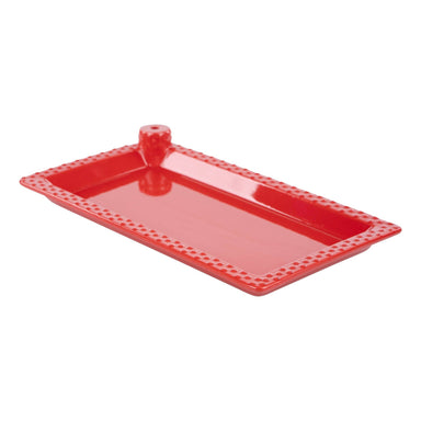 Red Rectangular Platter - The Bronze Butterfly