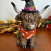 Resin Halloween Highland Cow Figurine- single - The Bronze Butterfly