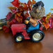 Resin Harvest Highland Cow on Tractor Figurine - The Bronze Butterfly