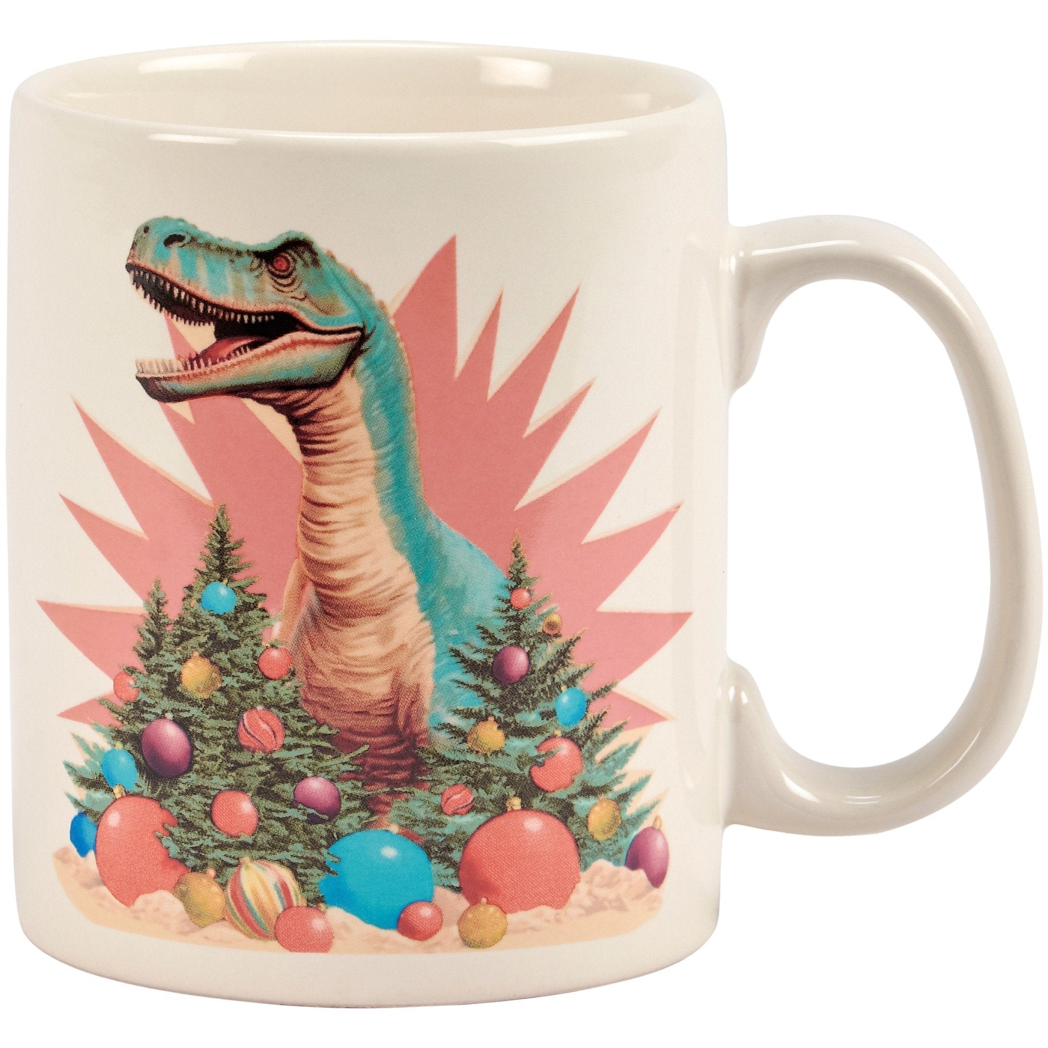 Retro Christmas Dino Mug - The Bronze Butterfly