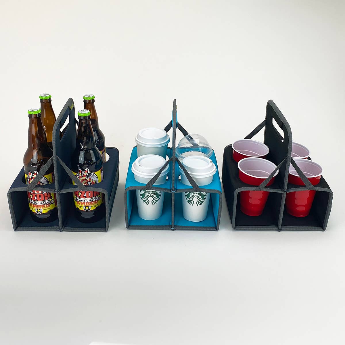 Reusable Drink Carriers, 4 & 6 - Cup, Collapsible - The Bronze Butterfly