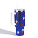 Rhinestone Americana 40oz Double Wall Stainless Steel Vacuum Tumbler With Handle - The Bronze Butterfly