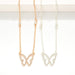 Rhinestone Studded Butterfly Necklace - The Bronze Butterfly