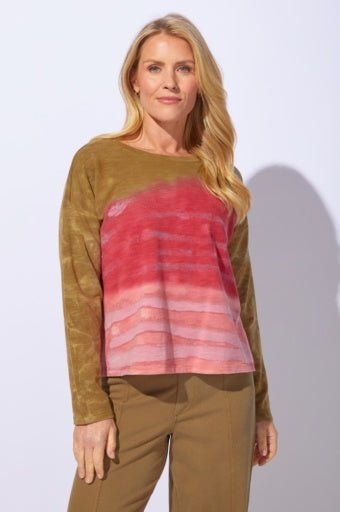 River Dyed Modal Spandex Sunset Pullover - The Bronze Butterfly