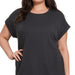 Rolled Sleeve Tee - Plus Size - The Bronze Butterfly