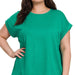 Rolled Sleeve Tee - Plus Size - The Bronze Butterfly