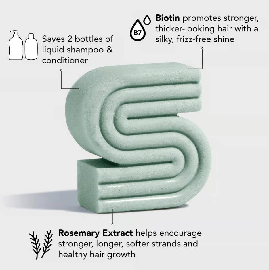 Rosemary & Biotin Volumizing Solid Shampoo - The Bronze Butterfly