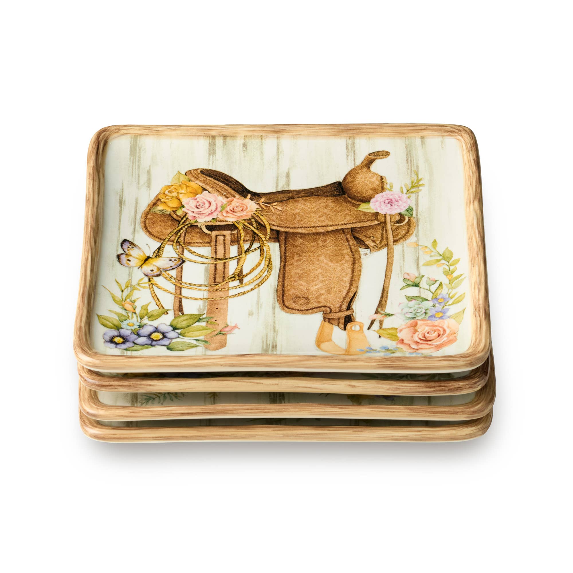 Rosewood Ranch Canape Plates, 6" - The Bronze Butterfly