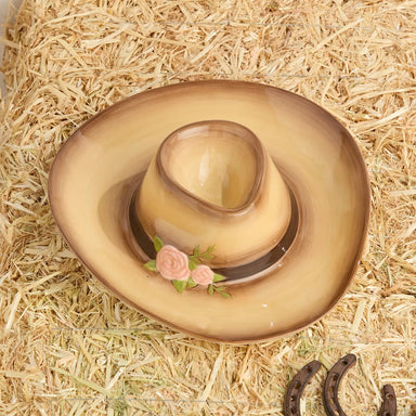 Rosewood Ranch Cowgirl Hat Chip and Dip Bowl - The Bronze Butterfly