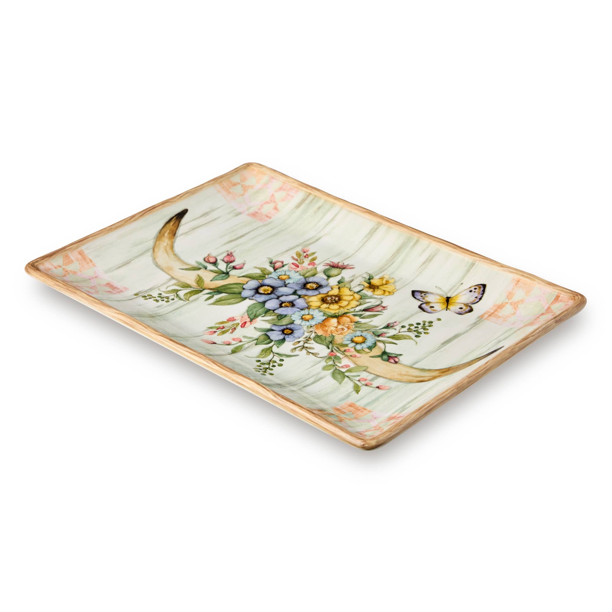Rosewood Ranch Rectangular Platter 14" x 10" - The Bronze Butterfly