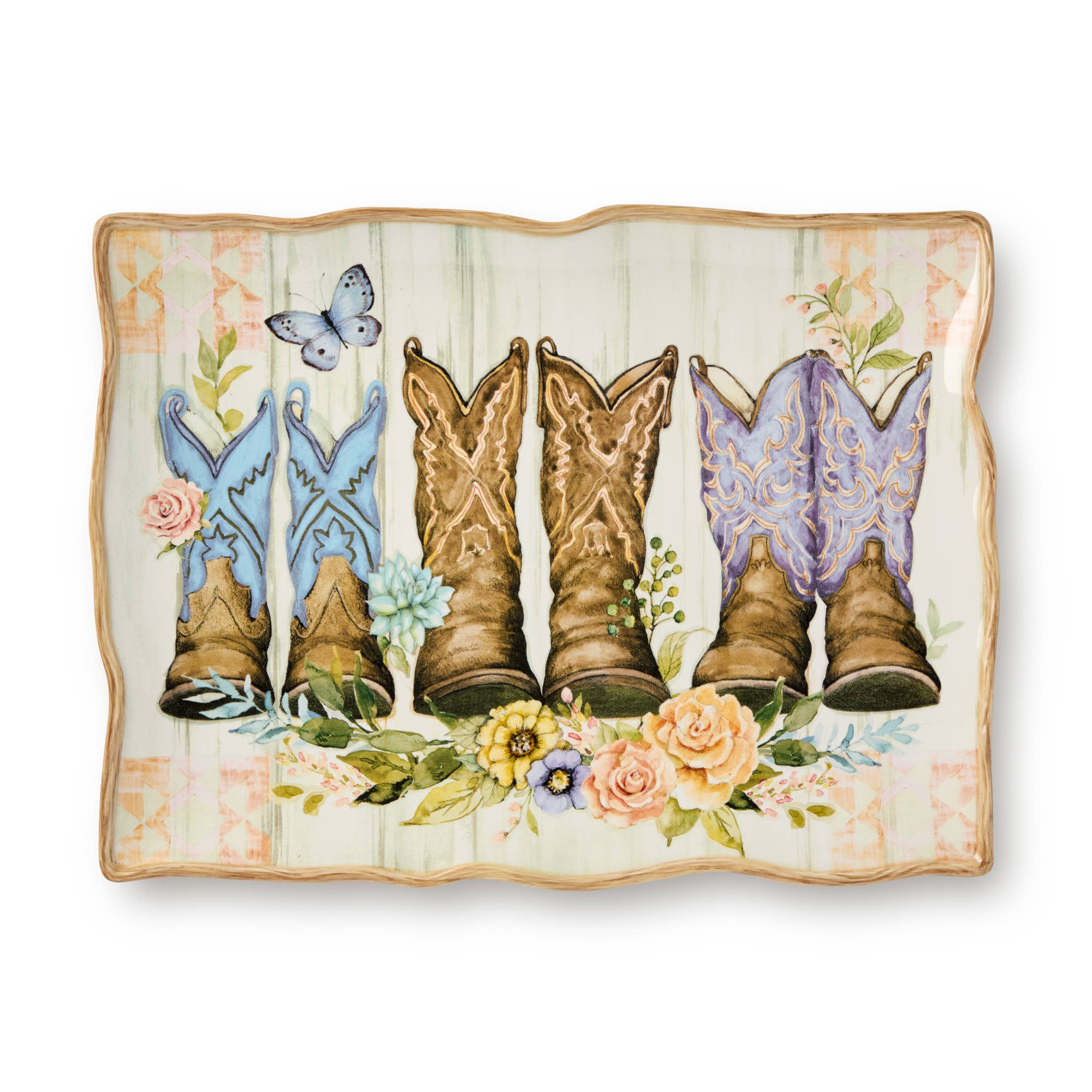 Rosewood Ranch Rectangular Platter 16" x 12" - The Bronze Butterfly