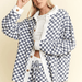 Sammie CHECKERED COLLARED BUTTON DOWN OVERSIZED TOP - The Bronze Butterfly