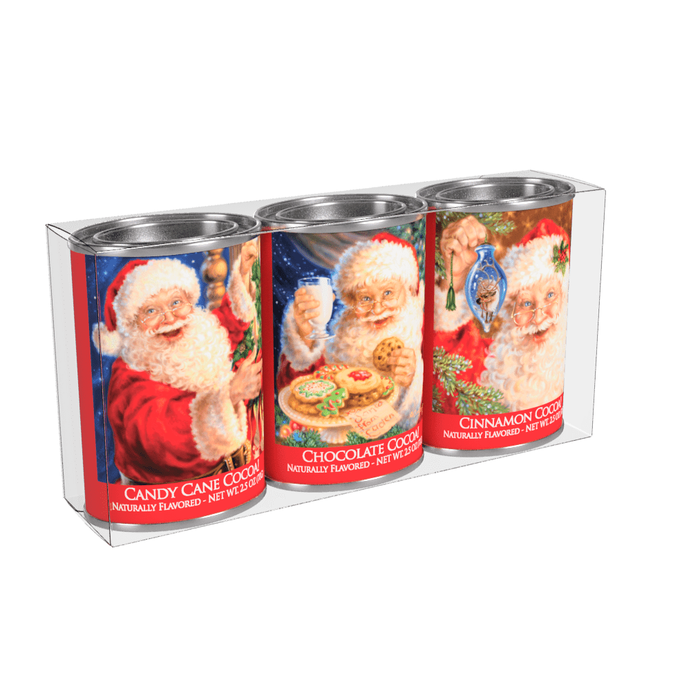 Santa Cocoa Gift Set (2.5oz Tins) - The Bronze Butterfly
