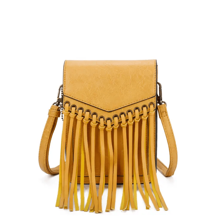Scarlet Fringe PhoneCase Crossbody Bag - The Bronze Butterfly
