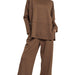 Scuba Side Slit Top & Pants Set - The Bronze Butterfly