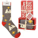 Seasonal Box Sign And Sock Set - Christmas - The Bronze Butterfly