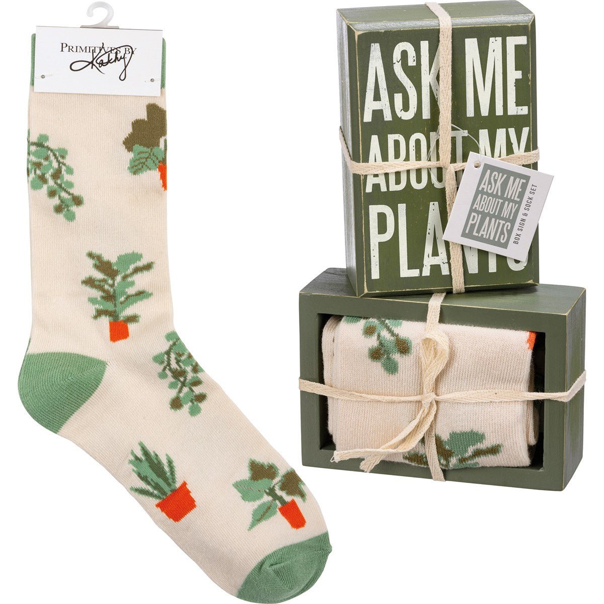 Seasonal Box Sign And Sock Set - Christmas - The Bronze Butterfly