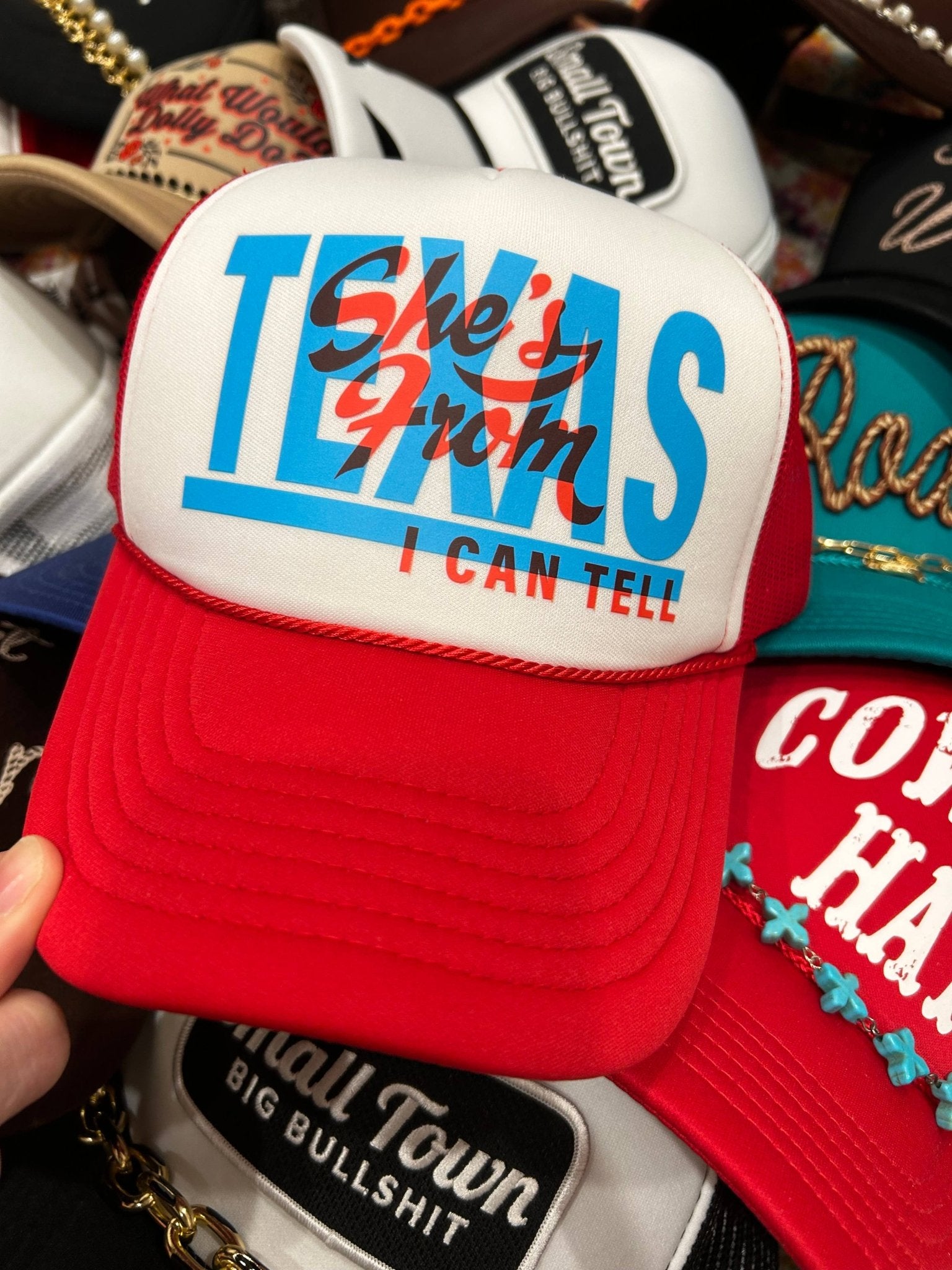 She's From Texas I Can Tell Trucker | Western Hats | Rodeo - The Bronze Butterfly