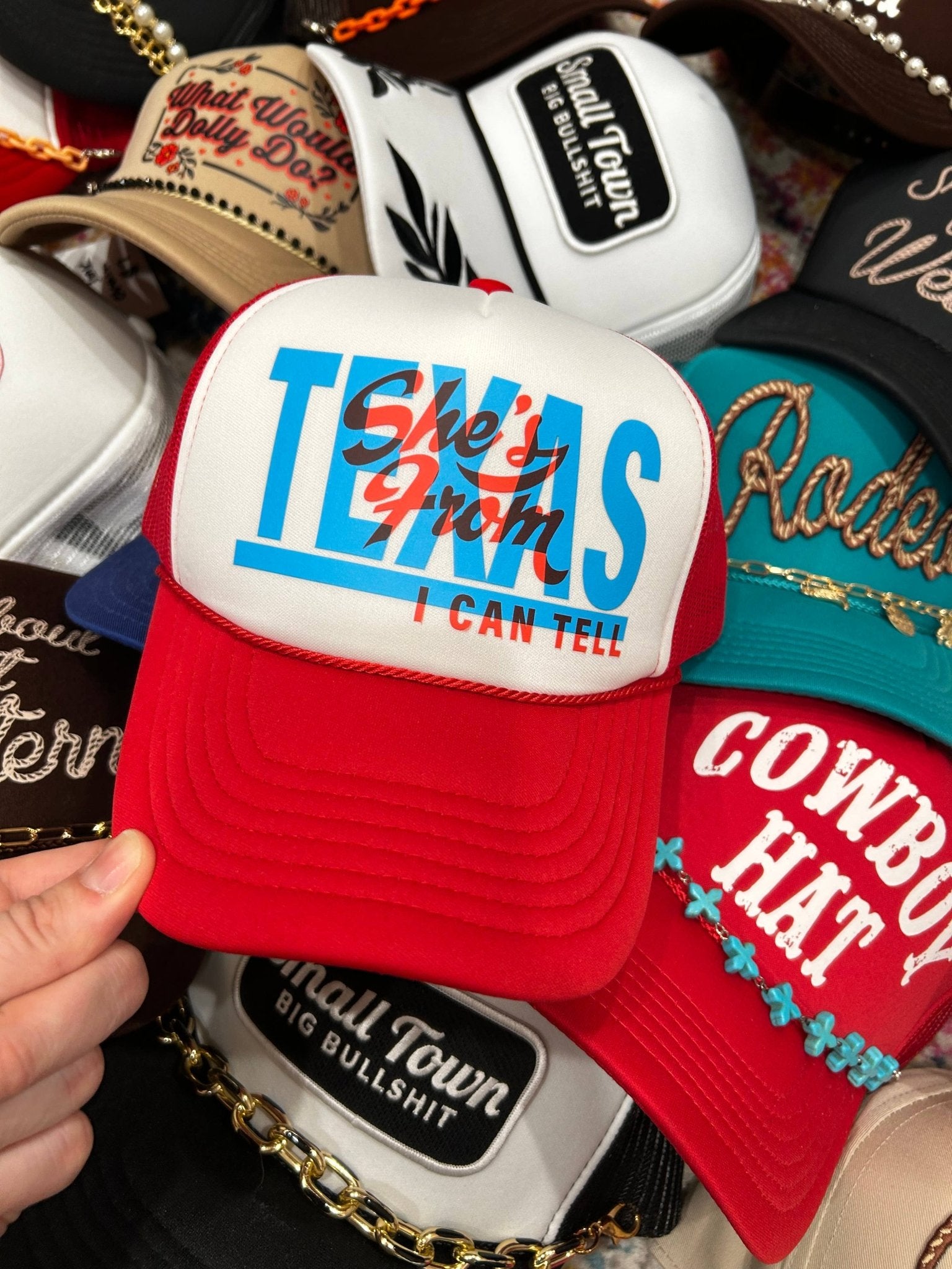 She's From Texas I Can Tell Trucker | Western Hats | Rodeo - The Bronze Butterfly