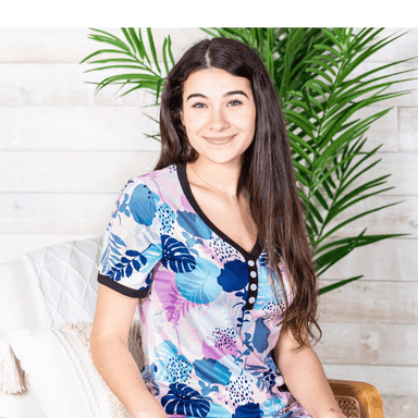 Shirley and Stone Pajama Set with Capri Bottom - The Bronze Butterfly