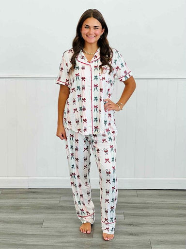 Shirley & Stone Button Down Christmas Pajama Set - The Bronze Butterfly